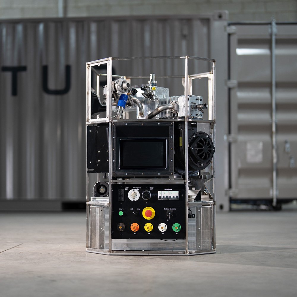 Mattur open-frame power unit on a factory floor